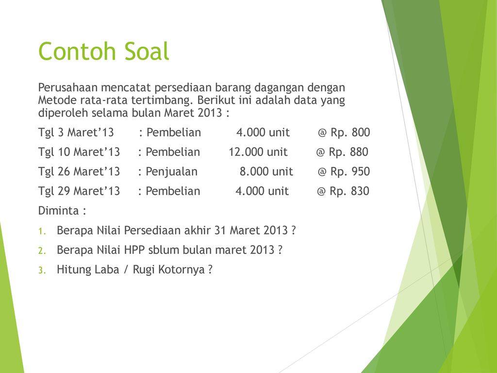 Detail Contoh Soal Persediaan Nomer 12