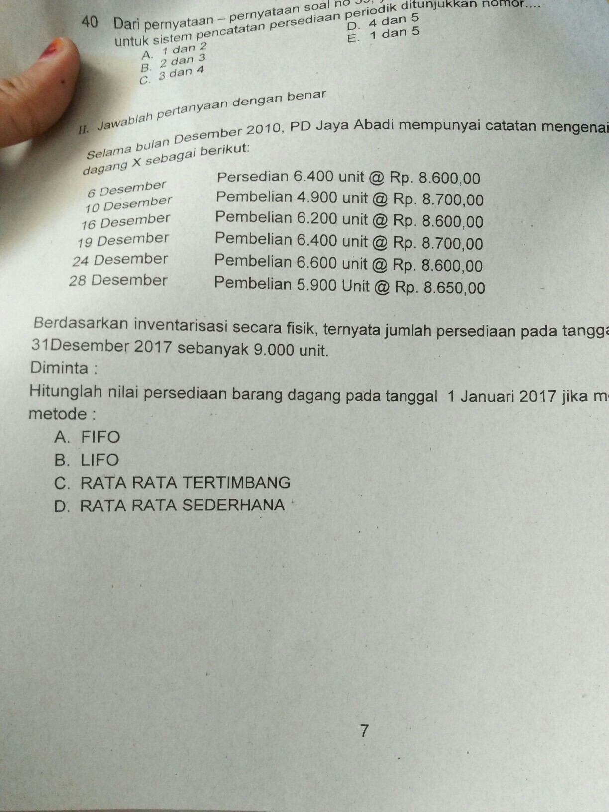 Detail Contoh Soal Persediaan Nomer 13