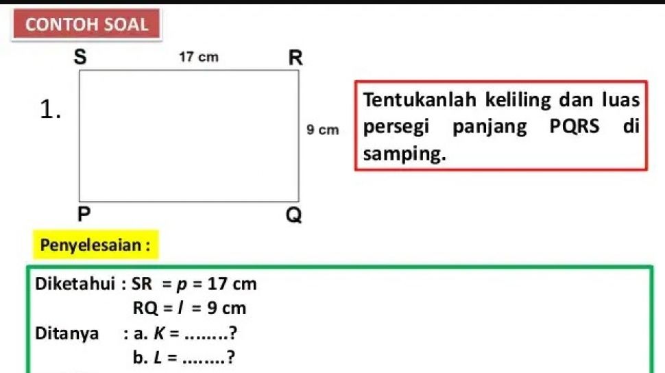 Detail Contoh Soal Persegi Panjang Nomer 18