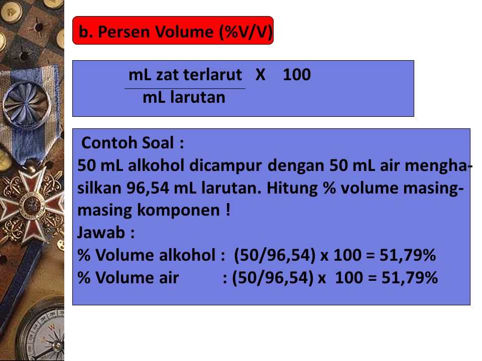 Detail Contoh Soal Persen Volume Nomer 4