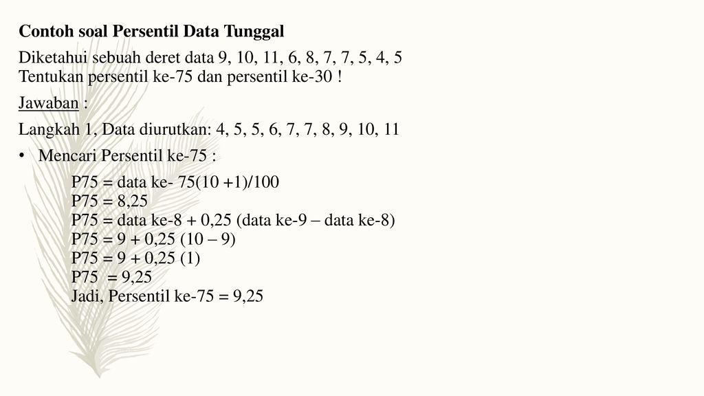 Detail Contoh Soal Persentil Nomer 33