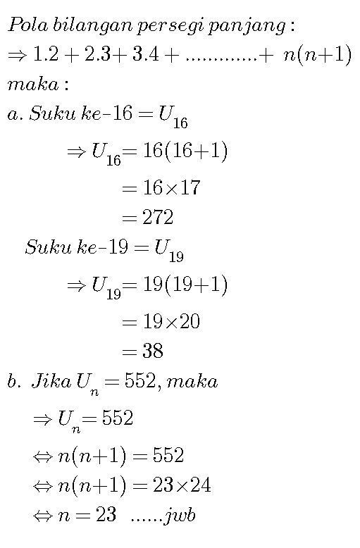 Detail Contoh Soal Pola Bilangan Persegi Nomer 11