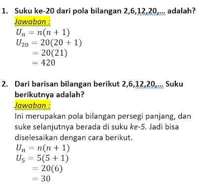 Detail Contoh Soal Pola Bilangan Persegi Nomer 3