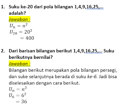 Detail Contoh Soal Pola Bilangan Persegi Nomer 4