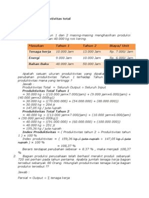 Detail Contoh Soal Produktivitas Dan Jawabannya Nomer 16