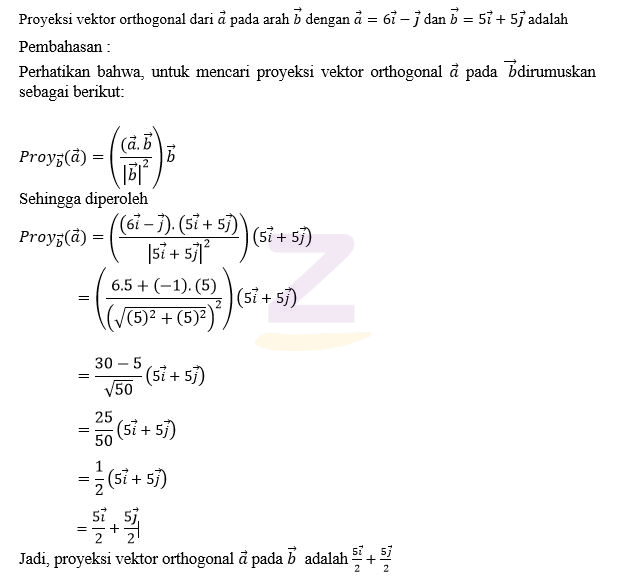 Detail Contoh Soal Proyeksi Vektor Nomer 2