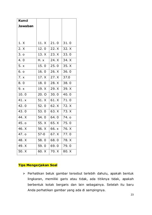 Detail Contoh Soal Psikotes Dan Jawabannya Nomer 47