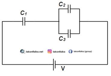 Detail Contoh Soal Rangkaian Kapasitor Dan Pembahasan Nomer 2