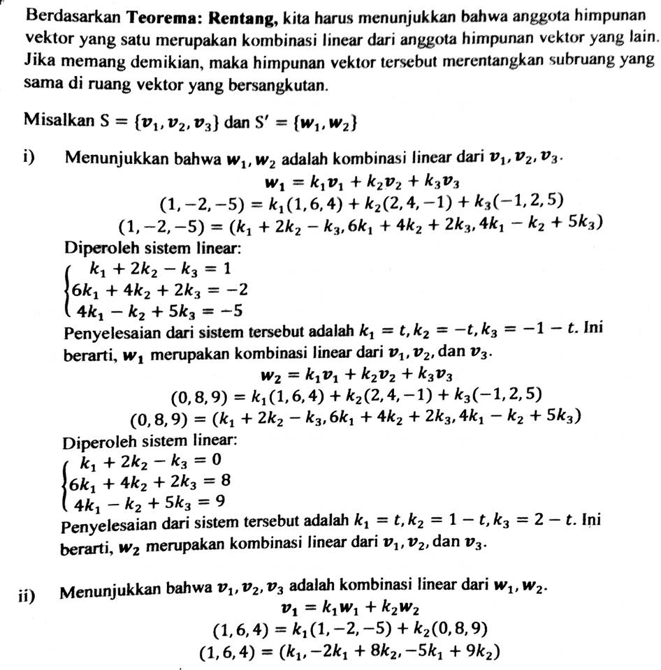 Detail Contoh Soal Ruang Vektor Nomer 2