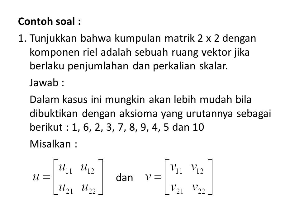 Detail Contoh Soal Ruang Vektor Nomer 4