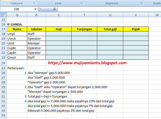 Detail Contoh Soal Rumus Excel Dan Jawabannya Nomer 13