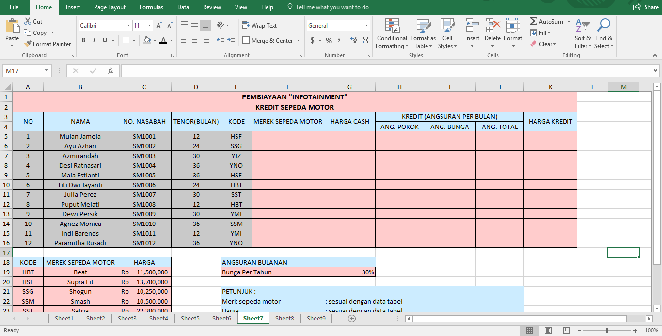 Detail Contoh Soal Rumus Excel Dan Jawabannya Nomer 30