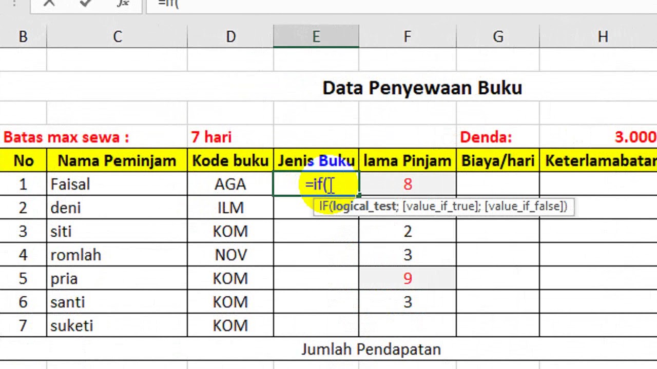 Detail Contoh Soal Rumus Excel Dan Jawabannya Nomer 32