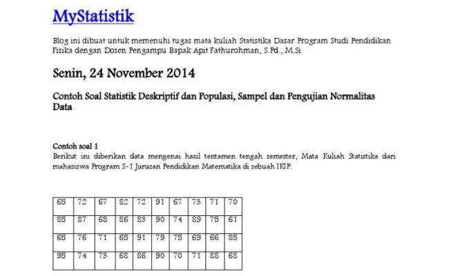 Detail Contoh Soal Statistika Dan Penyelesaiannya Untuk Mahasiswa Nomer 38