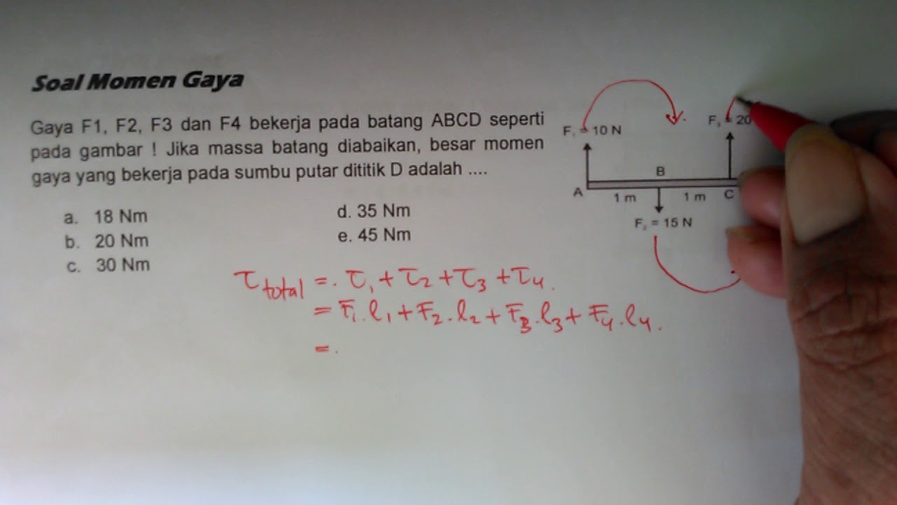 Detail Contoh Soal Tentang Momen Gaya Nomer 29