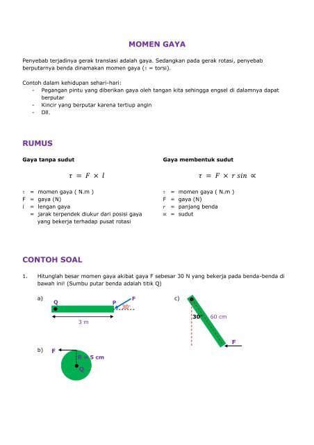 Detail Contoh Soal Tentang Momen Gaya Nomer 39