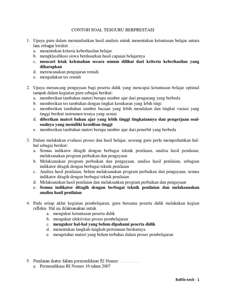 Detail Contoh Soal Tes Assessment Nomer 25