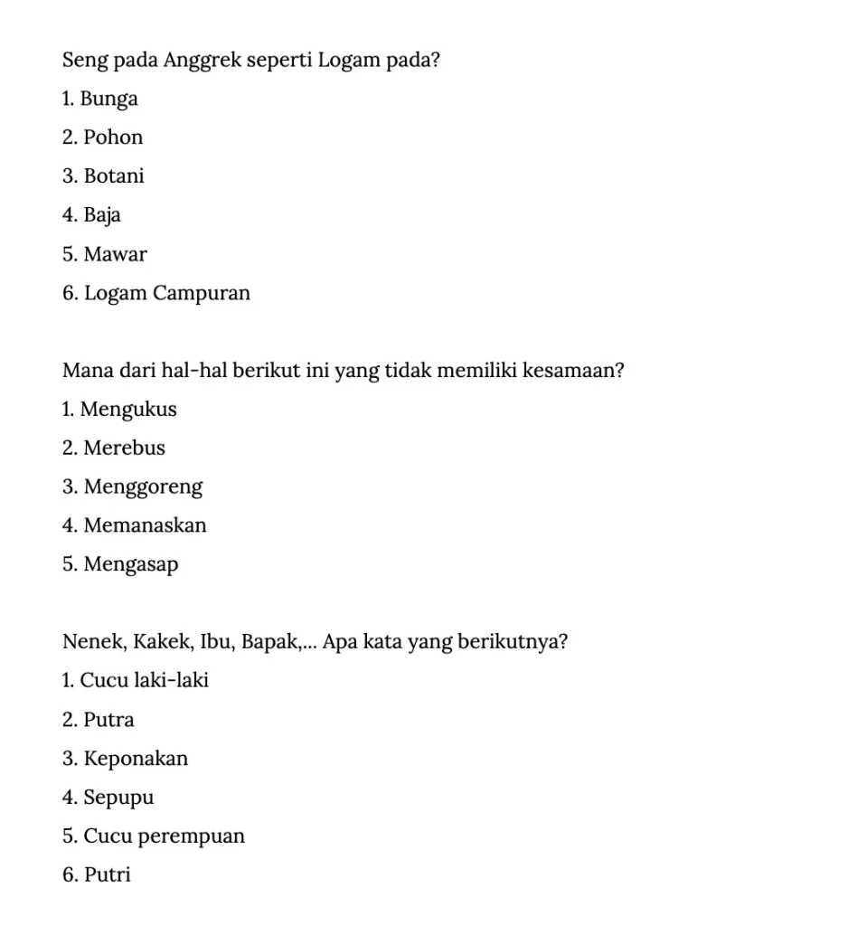 Detail Contoh Soal Tes Assessment Nomer 26