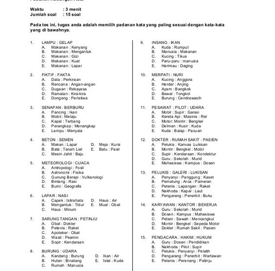 Detail Contoh Soal Tes Tulis Masuk Rumah Sakit Untuk Administrasi Nomer 11
