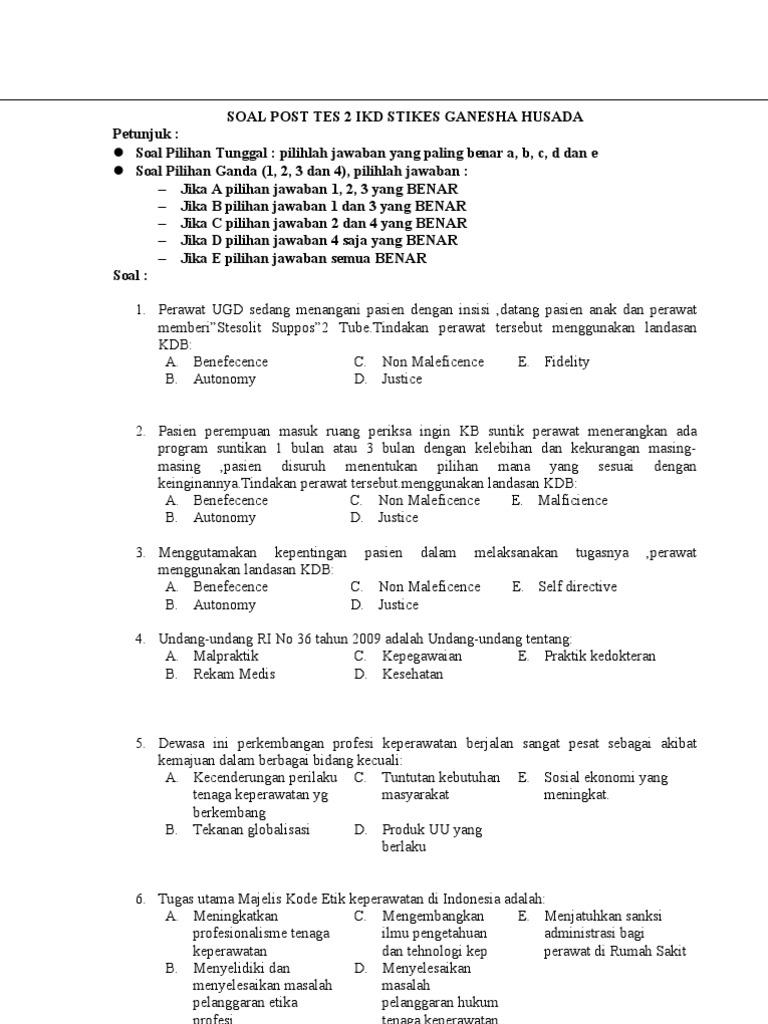 Detail Contoh Soal Tes Tulis Masuk Rumah Sakit Untuk Administrasi Nomer 13