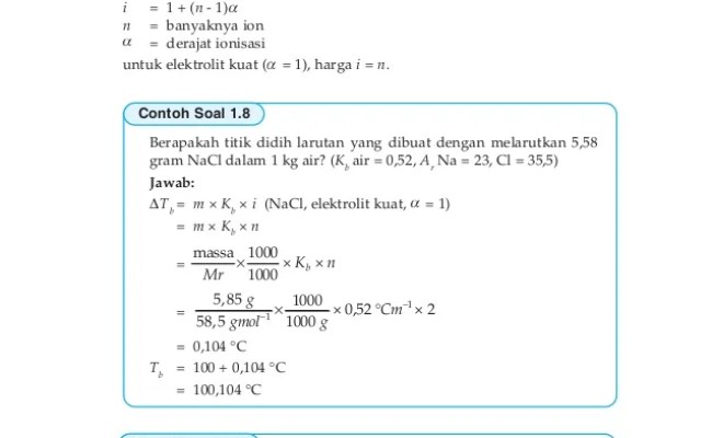 Detail Contoh Soal Titik Didih Larutan Nomer 11