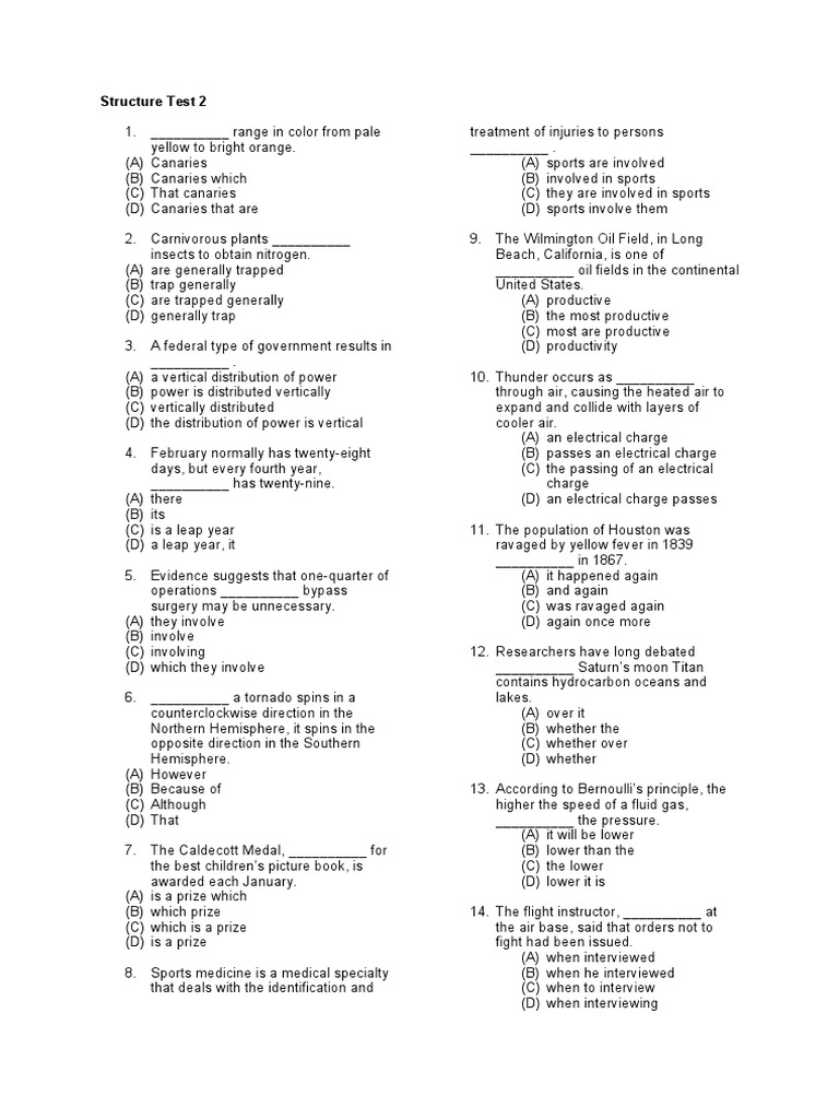 Detail Contoh Soal Toefl Structure And Written Expression Dan Pembahasannya Nomer 18