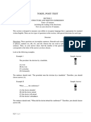 Detail Contoh Soal Toefl Structure And Written Expression Dan Pembahasannya Nomer 32