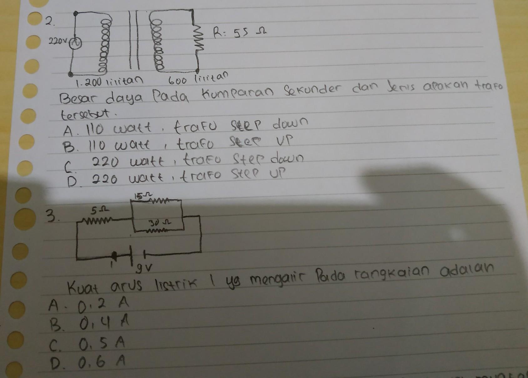 Detail Contoh Soal Transformator Dan Jawabannya Nomer 41