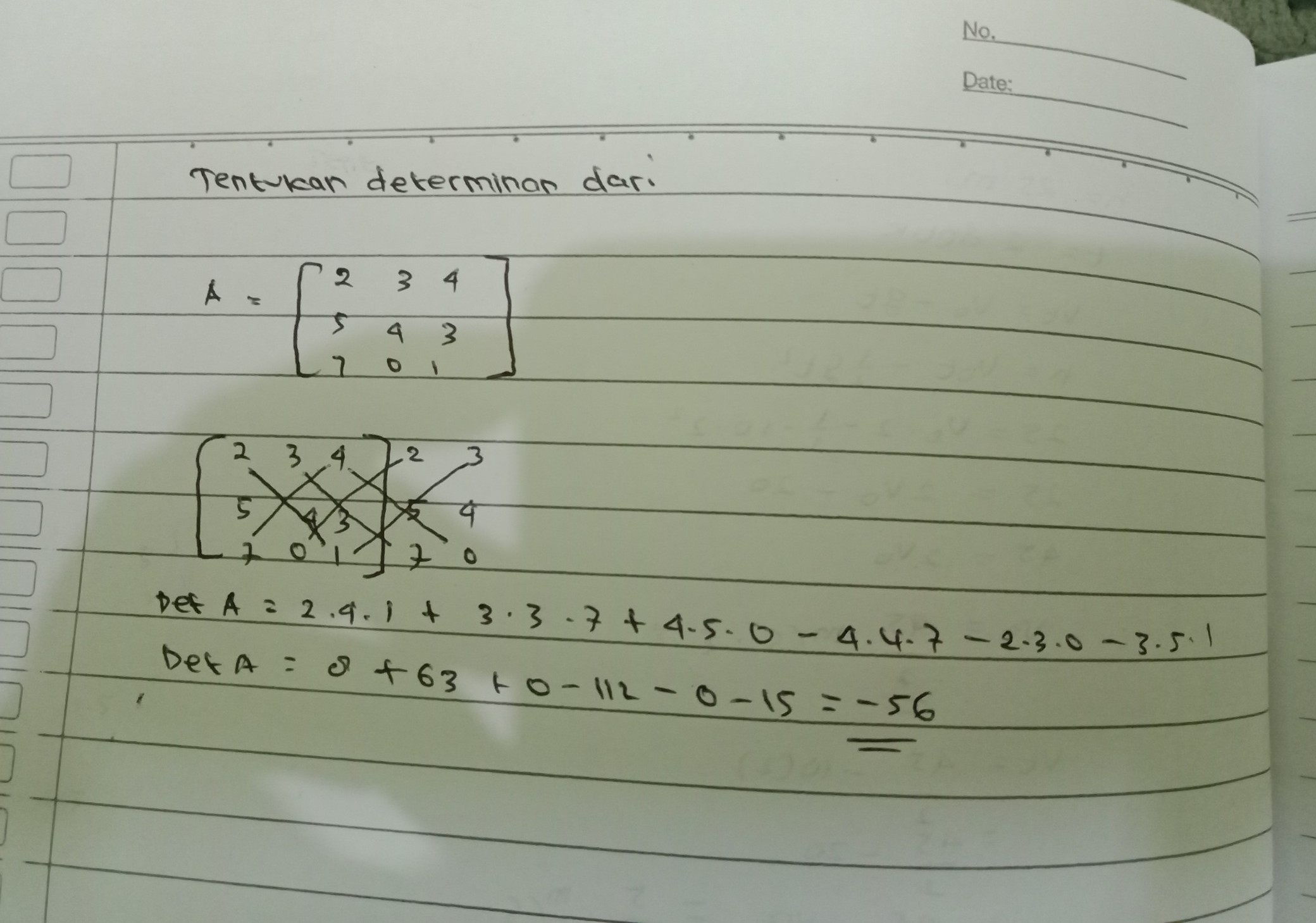 Detail Contoh Soal Transpose Matriks Dan Jawabannya Nomer 23