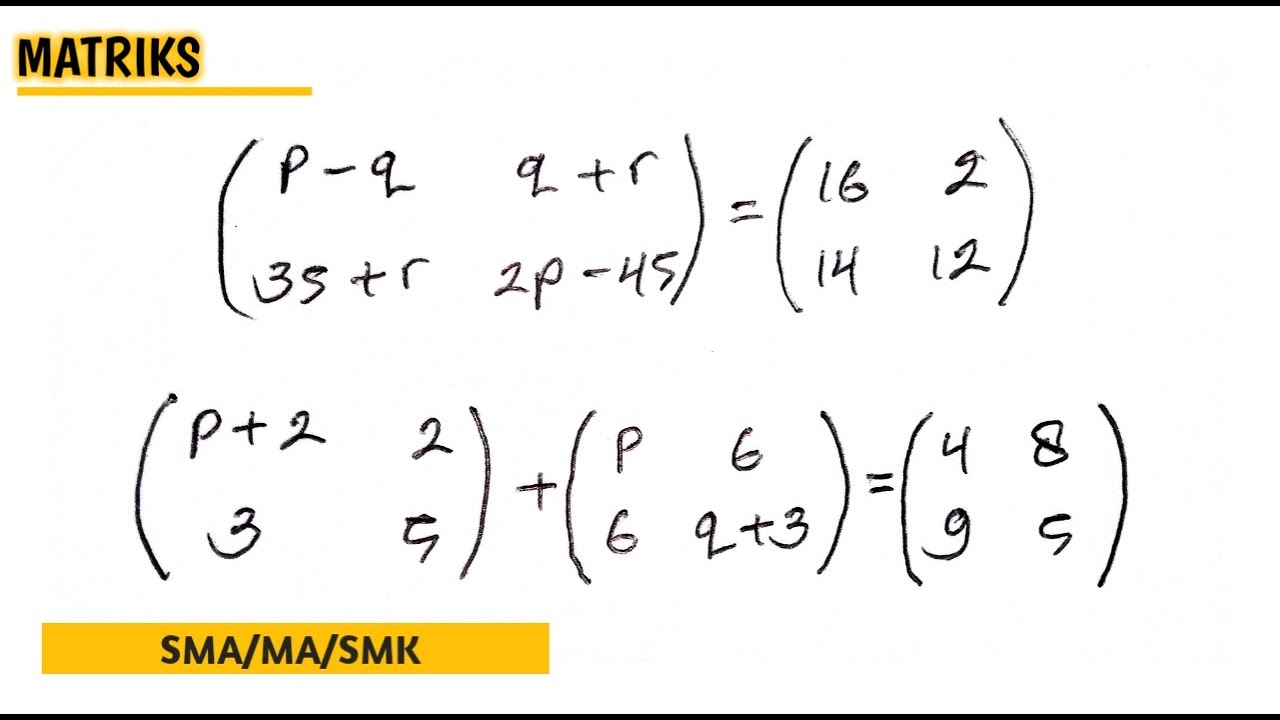 Detail Contoh Soal Transpose Matriks Dan Jawabannya Nomer 26