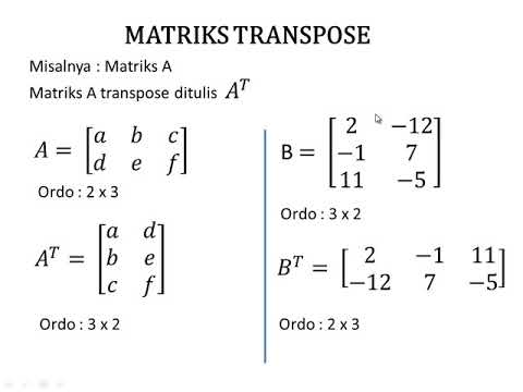 Detail Contoh Soal Transpose Matriks Dan Jawabannya Nomer 4