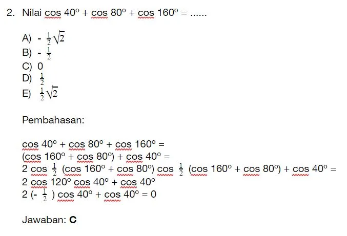 Detail Contoh Soal Trigonometri Kelas 10 Dan Pembahasannya Nomer 46