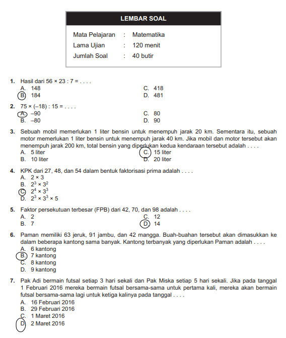 Detail Contoh Soal Try Out Bahasa Indonesia Kelas 6 2019 Nomer 25