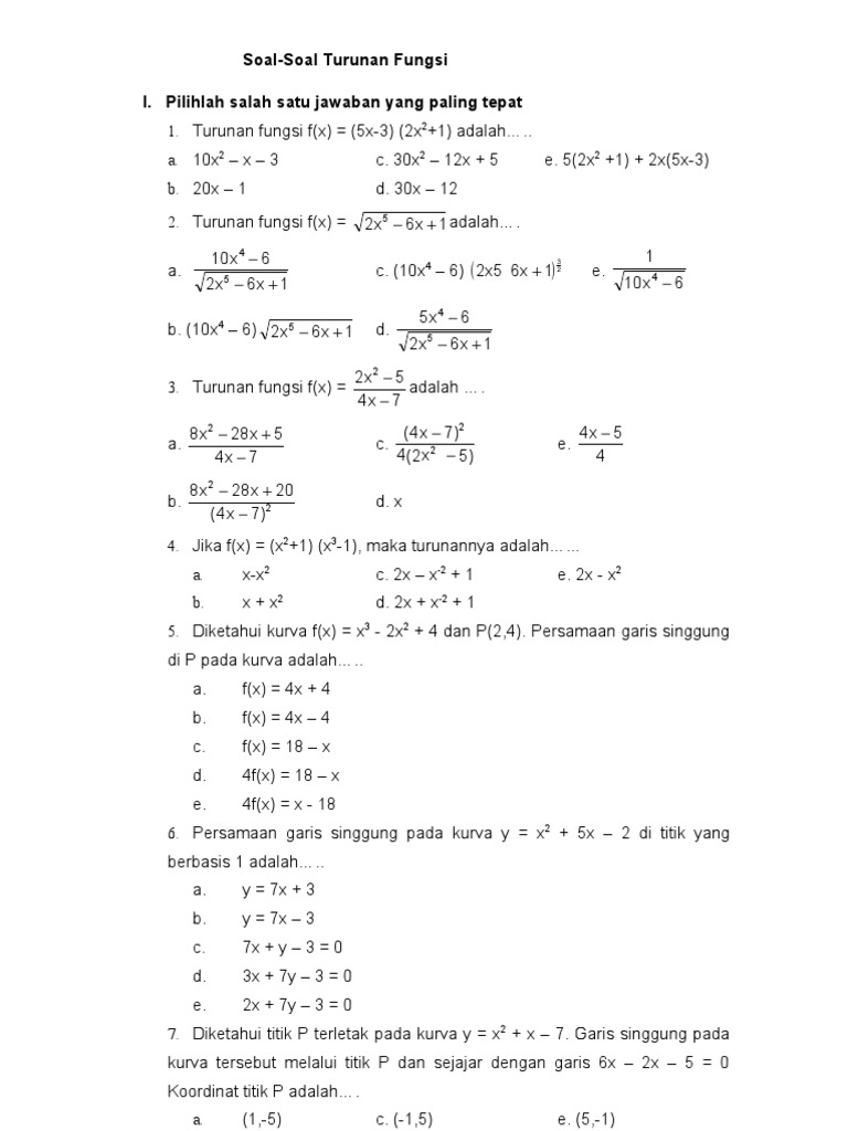 Detail Contoh Soal Turunan Fungsi Limit Nomer 32