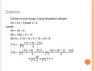 Detail Contoh Soal Turunan Fungsi Limit Nomer 53