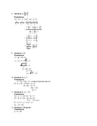 Detail Contoh Soal Uts Matematika Kelas 10 Semester 1 Dan Pembahasannya Nomer 22