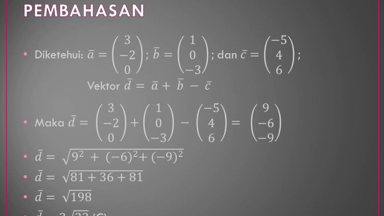 Detail Contoh Soal Vektor Dan Jawabannya Nomer 15