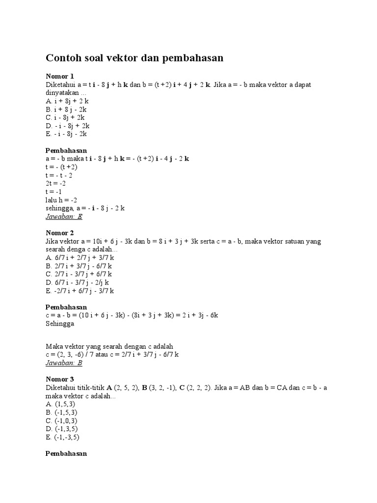 Detail Contoh Soal Vektor Dan Jawabannya Nomer 32