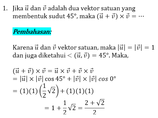 Detail Contoh Soal Vektor Matematika Nomer 11