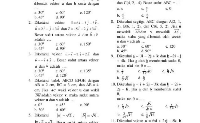 Detail Contoh Soal Vektor Matematika Nomer 38