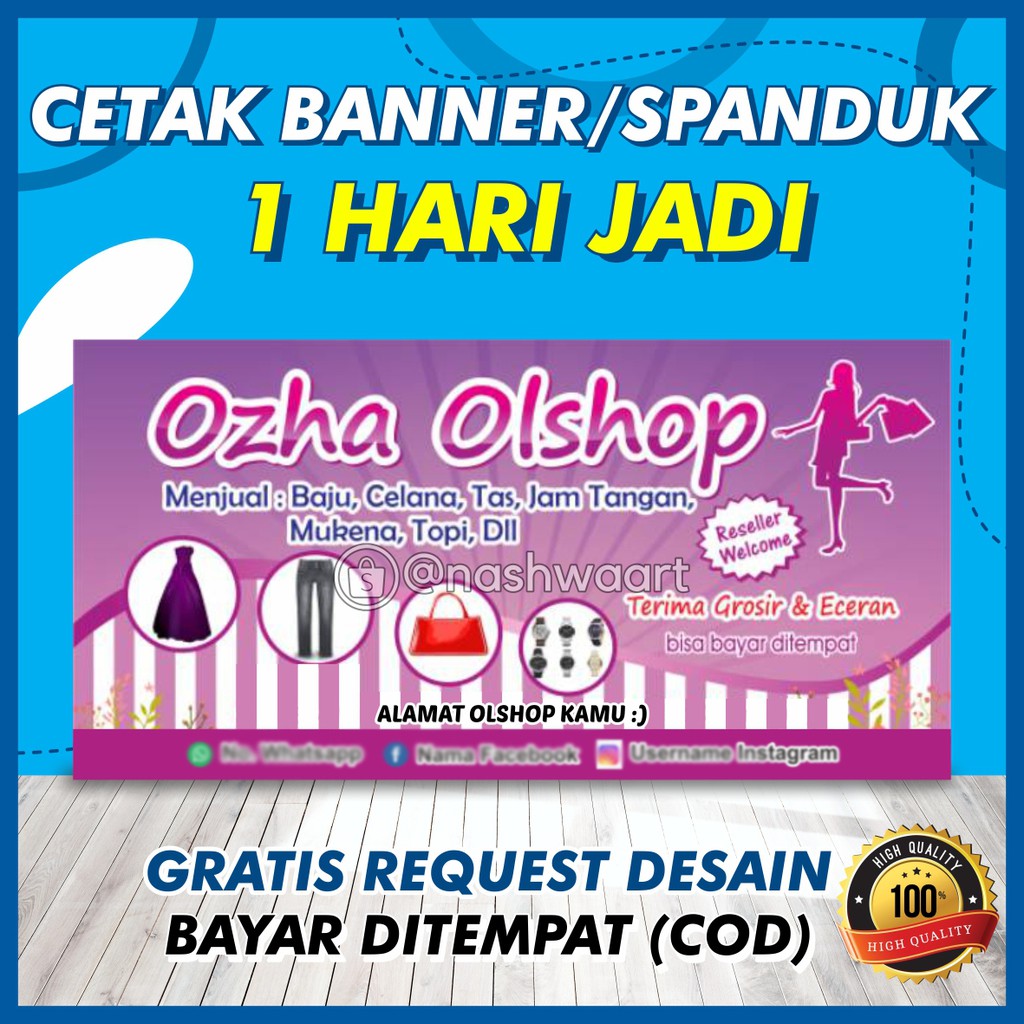 Contoh Spanduk Online Shop - KibrisPDR