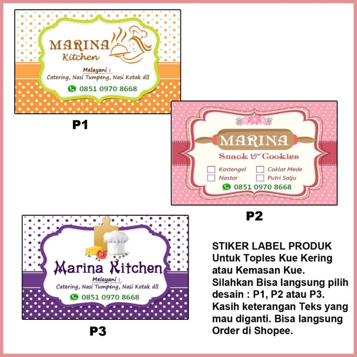 Detail Contoh Stiker Untuk Snack Nomer 44