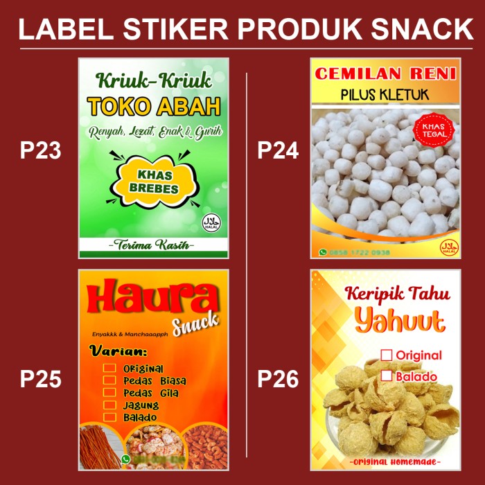 Detail Contoh Stiker Untuk Snack Nomer 50