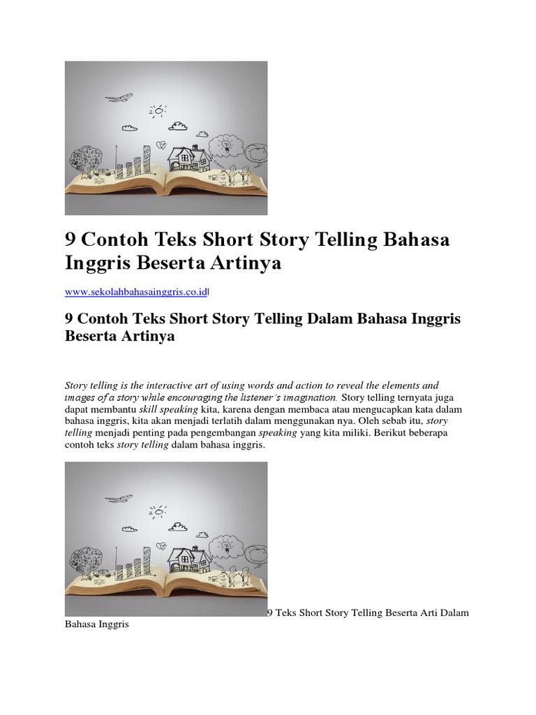 Detail Contoh Story Telling Bahasa Inggris Nomer 5