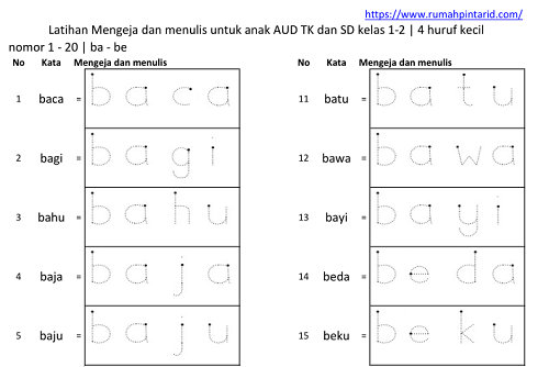 Detail Contoh Suku Kata Awal Yang Sama Untuk Anak Tk Nomer 12