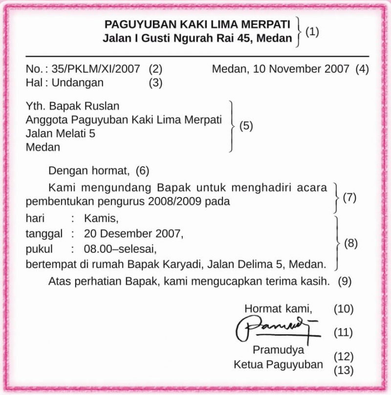 Contoh Surat Dinas Beserta Strukturnya - KibrisPDR