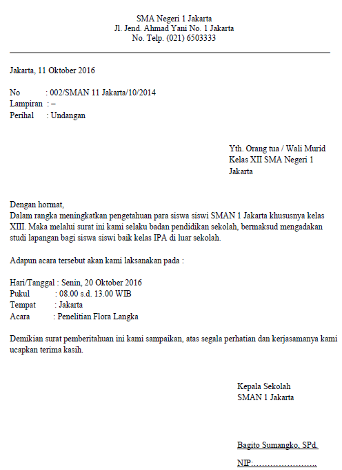 Detail Contoh Surat Dinas Beserta Strukturnya Nomer 15