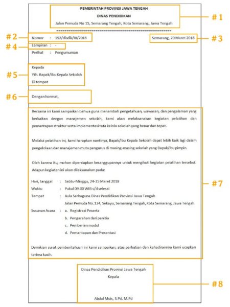 Detail Contoh Surat Dinas Beserta Strukturnya Nomer 39