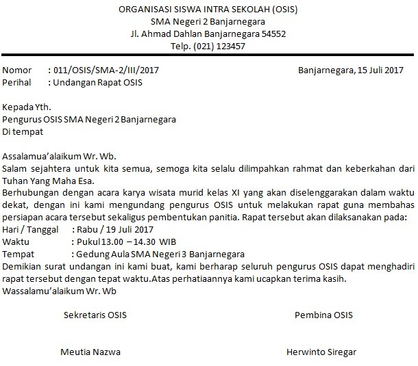 Detail Contoh Surat Dinas Undangan Rapat Nomer 35