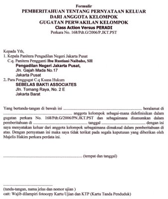 Detail Contoh Surat Gugatan Class Action Nomer 12